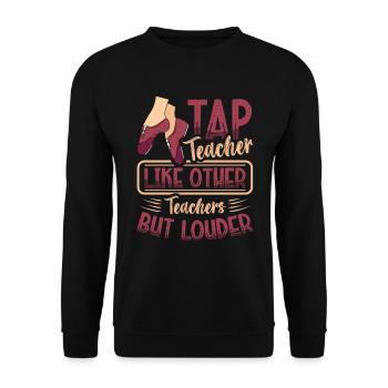 Tippen Sie Auf Lehrer Wie Andere Lehrer, Aber - Unisex Pullover - Schwarz - Vorne - Alina (178cm) & Michal (187cm)