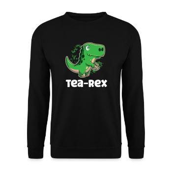 Tea-rex Dinosaure Paléontologie Tyrannosaure - Sweat-shirt Unisexe - noir - Devant - Alina (178cm) & Michal (187cm)