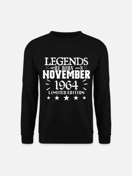 November 1964 | Geburtstag 1964 Legenden werden geboren - Unisex Pullover - Schwarz