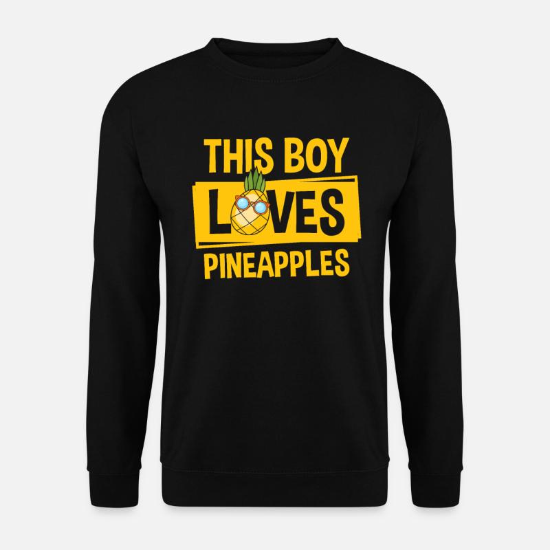 Dieser Junge Liebt Ananas Ananas Mit Tropischen - Unisex Pullover - Schwarz