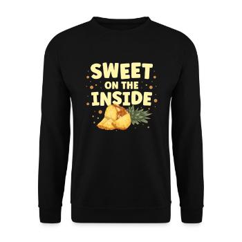 Süß Auf Der Innenseite Ananas Mit Tropischen - Unisex Pullover - Schwarz - Vorne - Alina (178cm) & Michal (187cm)