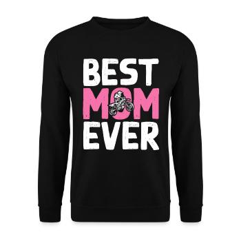 Dirt Bike Biker Best Mother Ever - Unisex Sweatshirt - black - Front - Alina (178cm) & Michal (187cm)