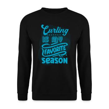 Le curling est toujours une bonne idée Motif de curling rétro - Sweat-shirt Unisexe - noir - Devant - Alina (178cm) & Michal (187cm)