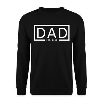 Papa 2023 Papa en devenir-fête des pères Papa - Sweat-shirt Unisexe - noir - Devant - Alina (178cm) & Michal (187cm)