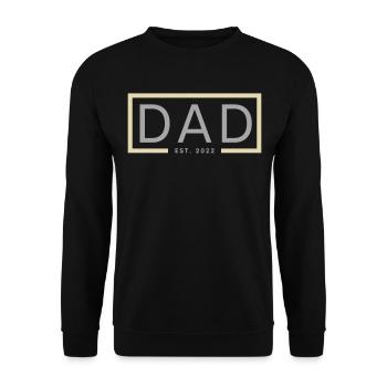Dad 2022 Werdender Papa Vatertag Vater - Unisex Pullover - Schwarz - Vorne - Alina (178cm) & Michal (187cm)