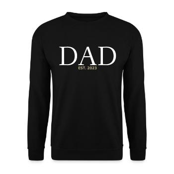 Papa 2023 Papa en devenir-fête des pères Papa - Sweat-shirt Unisexe - noir - Devant - Alina (178cm) & Michal (187cm)