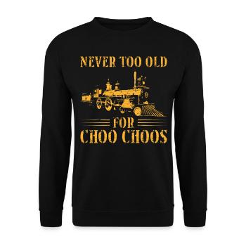 Conducteur de train à vapeur Trainspotting - Sweat-shirt Unisexe - noir - Devant - Alina (178cm) & Michal (187cm)