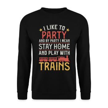 Conducteur de train à vapeur Trainspotting - Sweat-shirt Unisexe - noir - Devant - Alina (178cm) & Michal (187cm)