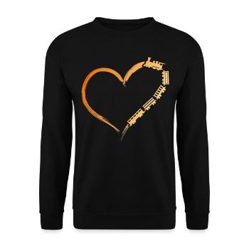 Steam Train Driver Trainspotting - Unisex Pullover - Schwarz - Vorne - Alina (178cm) & Michal (187cm)