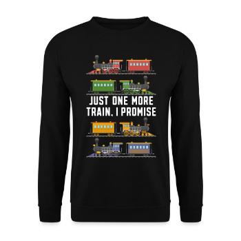 Steam Train Driver Trainspotting - Unisex Pullover - Schwarz - Vorne - Alina (178cm) & Michal (187cm)