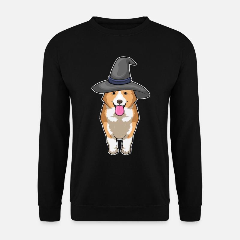 Corgi Hexe - Unisex Pullover - Schwarz