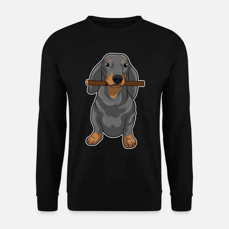 Dackel Stock - Unisex Pullover - Schwarz