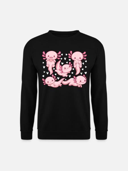 Axolotl Lover - Kawaii Axolotl Cute Axolotls - Unisex Pullover - Schwarz