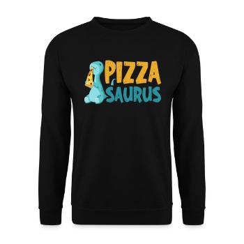 Pizzasaurus Dinosaur Pizza Gâteau italien - Sweat-shirt Unisexe - noir - Devant - Alina (178cm) & Michal (187cm)