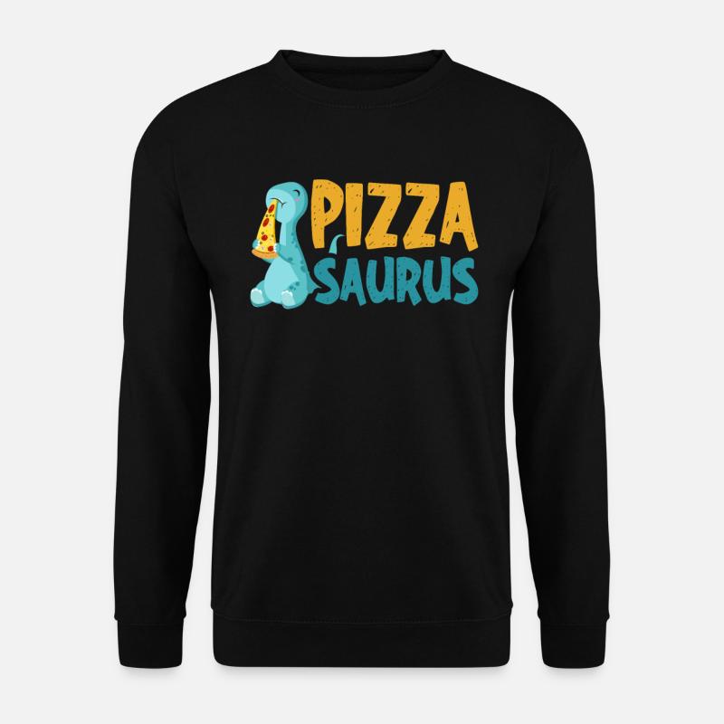 Pizzasaurus Dinosaurier Pizza Italienische Torte - Unisex Pullover - Schwarz