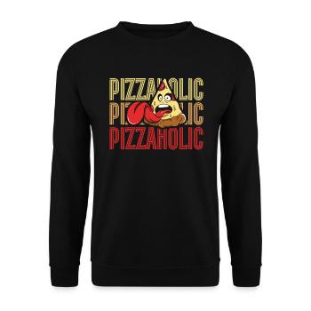 Pizzaholic Italien - Sweat-shirt Unisexe - noir - Devant - Alina (178cm) & Michal (187cm)