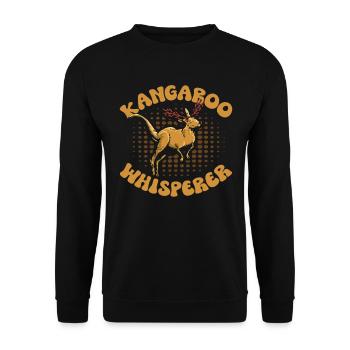 Känguruflüsterer Wallaby Australia Wildlife - Unisex Pullover - Schwarz - Vorne - Alina (178cm) & Michal (187cm)