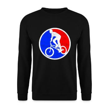 bmx logo - Unisex Sweatshirt - black - Front - Alina (178cm) & Michal (187cm)