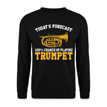Trumpet Player Vintage Today's - Unisex Pullover - Schwarz - Vorne - Alina (178cm) & Michal (187cm)