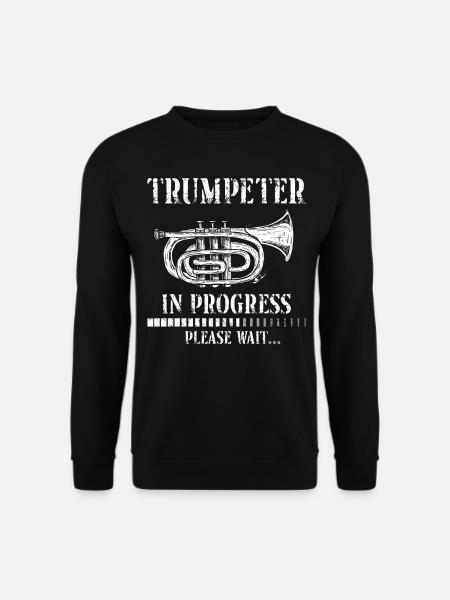 Trumpet Player Vintage Trumpeter - Unisex Pullover - Schwarz