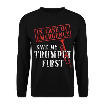 Trompettiste Vintage en cas de - Sweat-shirt Unisexe - noir - Devant - Alina (178cm) & Michal (187cm)