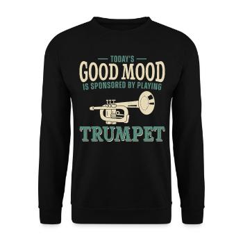 Trumpet Player Vintage Today's - Unisex Pullover - Schwarz - Vorne - Alina (178cm) & Michal (187cm)