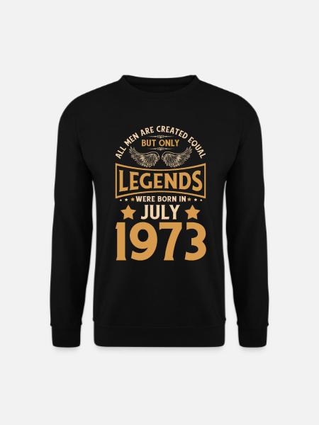 50. Geburtstag 50 Legenden wurden im Juli 1973 geb - Unisex Pullover - Schwarz