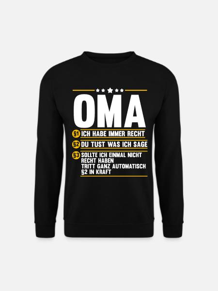 Großmutter Großmama Omi Oma - Unisex Pullover - Schwarz