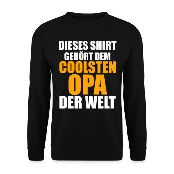 Großvater Großpapa Opi Opa - Unisex Pullover - Schwarz - Vorne - Alina (178cm) & Michal (187cm)