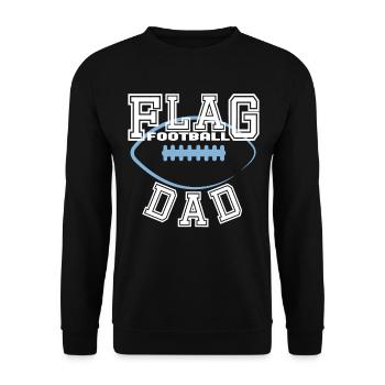 Flag Football Dad Papa Vater Männer - Unisex Pullover - Schwarz - Vorne - Alina (178cm) & Michal (187cm)