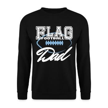 Flag Football Dad Papa Vater Männer - Unisex Pullover - Schwarz - Vorne - Alina (178cm) & Michal (187cm)