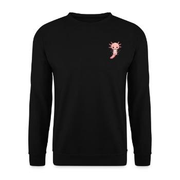 Axolotl Lover Axolotl Kawaii Axolotl - Mignon Axolot - Sweat-shirt Unisexe - noir - Devant - Alina (178cm) & Michal (187cm)