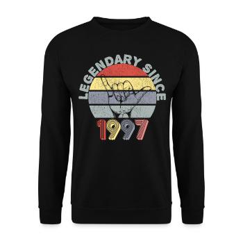 1997 | Vintage Legendary since 1997 Anniversary - Unisex Sweatshirt - black - Front - Alina (178cm) & Michal (187cm)