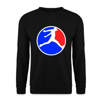 Parkour Logo - Unisex Sweatshirt - black - Front - Alina (178cm) & Michal (187cm)