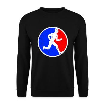 Jogging Logo - Unisex Sweatshirt - black - Front - Alina (178cm) & Michal (187cm)