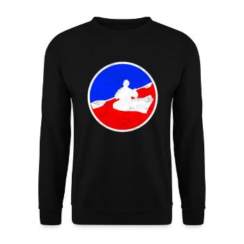 Canoeing Logo - Unisex Sweatshirt - black - Front - Alina (178cm) & Michal (187cm)