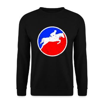 Horse Riding Logo - Unisex Sweatshirt - black - Front - Alina (178cm) & Michal (187cm)