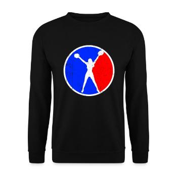 cheerleading logo - Unisex Pullover - Schwarz - Vorne - Alina (178cm) & Michal (187cm)