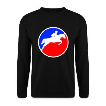 Horse Riding Logo - Unisex Sweatshirt - black - Front - Alina (178cm) & Michal (187cm)