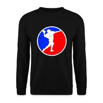 football rugby logo - Unisex Sweatshirt - black - Front - Alina (178cm) & Michal (187cm)