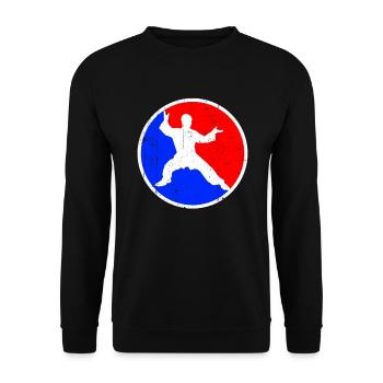 Martial Arts Logo - Unisex Sweatshirt - black - Front - Alina (178cm) & Michal (187cm)