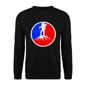 Logo de l’alpinisme - Sweat-shirt Unisexe - noir - Devant - Alina (178cm) & Michal (187cm)