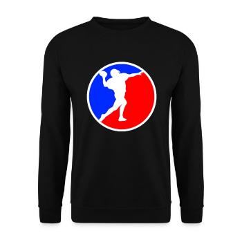 football rugby logo - Unisex Sweatshirt - black - Front - Alina (178cm) & Michal (187cm)