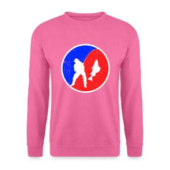 Logo de pêche - Sweat-shirt Unisexe - rose - Devant