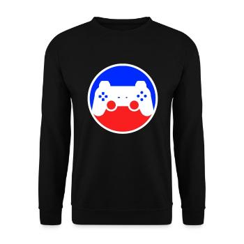 Gaming Logo - Unisex Sweatshirt - black - Front - Alina (178cm) & Michal (187cm)