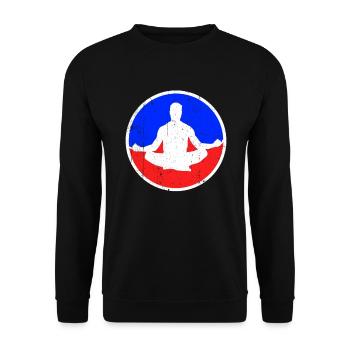 Logo de méditation - Sweat-shirt Unisexe - noir - Devant - Alina (178cm) & Michal (187cm)
