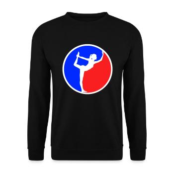 Yoga Logo - Sweat-shirt Unisexe - noir - Devant - Alina (178cm) & Michal (187cm)