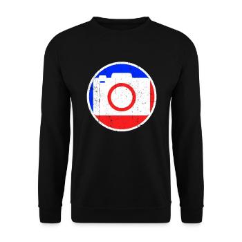 Photography Logo - Unisex Sweatshirt - black - Front - Alina (178cm) & Michal (187cm)