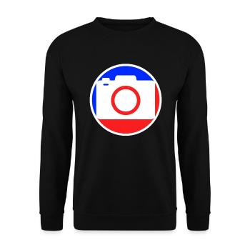 Photography Logo - Unisex Sweatshirt - black - Front - Alina (178cm) & Michal (187cm)