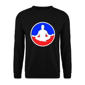 Logo de méditation - Sweat-shirt Unisexe - noir - Devant - Alina (178cm) & Michal (187cm)